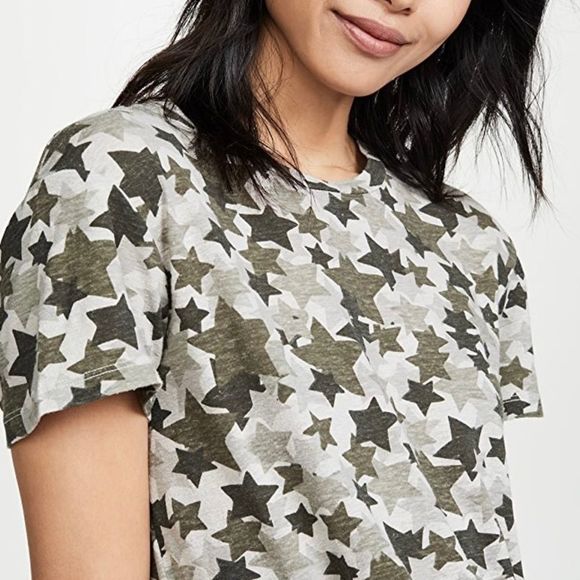 Monrow Soft Green Star Camo T-Shirt + Monrow Green Star Camo Shorts NWT 2 Items - Picture 10 of 16